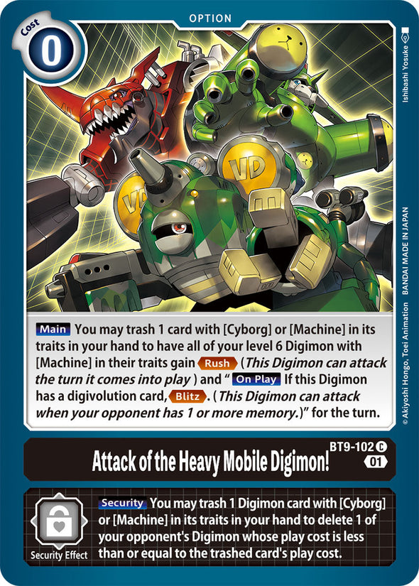 Attack of the Heavy Mobile Digimon! - BT9-102 - Common available at 401 Games Canada