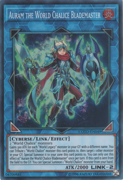 Auram the World Chalice Blademaster - COTD-EN049 - Super Rare - Unlimited available at 401 Games Canada