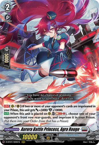 Aurora Battle Princess, Agra Rouge - D-BT01/006 - Triple Rare available at 401 Games Canada