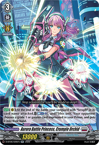 Aurora Battle Princess, Crumple Orchid - D-BT06/028 - Double Rare available at 401 Games Canada