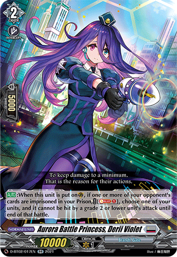 Aurora Battle Princess, Derii Violet - D-BT02/017 - Double Rare available at 401 Games Canada