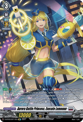 Aurora Battle Princess, Execute Lemonun - D-BT03/SP17 - SP available at 401 Games Canada