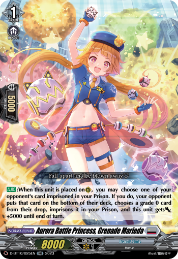 Aurora Battle Princess, Grenade Marieda - D-BT10/025 - Double Rare available at 401 Games Canada