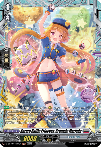 Aurora Battle Princess, Grenade Marieda - D-BT10/FR19 - Frame Rare available at 401 Games Canada