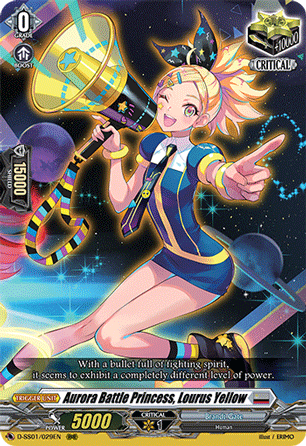 Aurora Battle Princess, Lourus Yellow - D-SS01/029 - Triple Rare available at 401 Games Canada