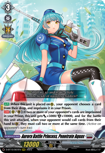 Aurora Battle Princess, Penetrate Aquas - D-BT10/007 - Triple Rare available at 401 Games Canada