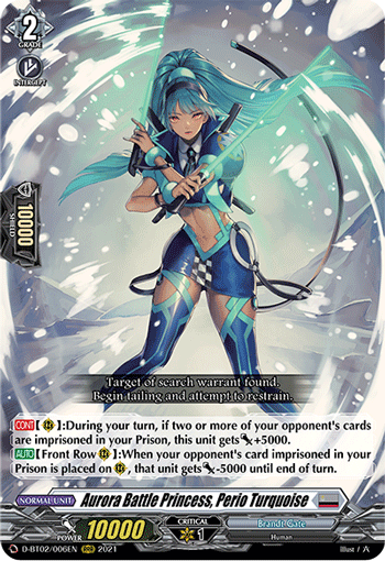 Aurora Battle Princess, Perio Turquoise - D-BT02/006 - Triple Rare available at 401 Games Canada