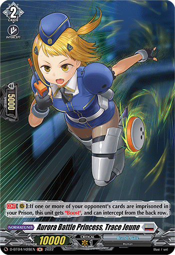 Aurora Battle Princess, Trace Jeune - D-BT04/H28 - Holo Rare available at 401 Games Canada