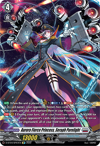 Aurora Fierce Princess, Seraph Purelight - D-BT04/SP07 - SP available at 401 Games Canada