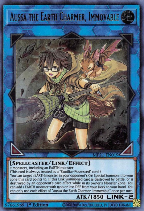 Aussa the Earth Charmer, Immovable - MP21-EN019 - Ultra Rare - 1st Edition available at 401 Games Canada