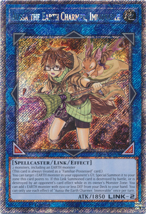 Aussa the Earth Charmer, Immovable (Platinum Secret Rare) - RA04-EN078 - Platinum Secret Rare - 1st Edition