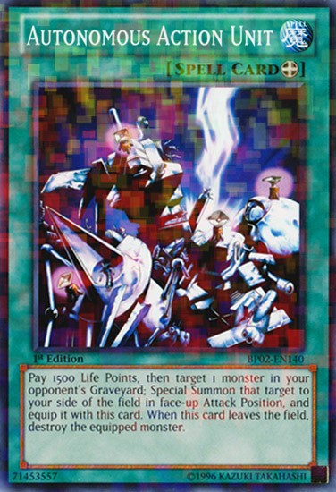 Autonomous Action Unit - BP02-EN140 - Mosaic Rare - 1st Edition available at 401 Games Canada