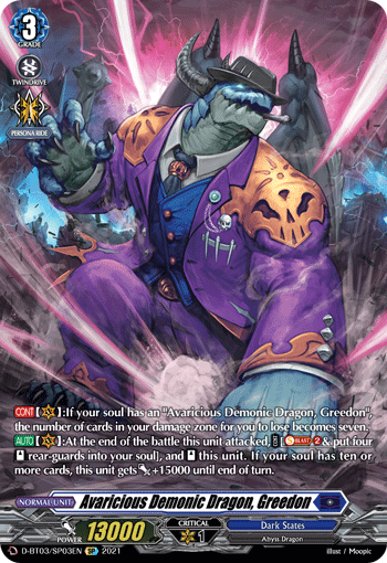 Avaricious Demonic Dragon, Greedon - D-BT03/SP03 - SP available at 401 Games Canada