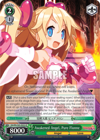 Awakened Angel, Pure Flonne - DG/EN-S03-E053 - Rare available at 401 Games Canada