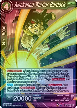 Awakened Warrior Bardock - BT3-110 - Uncommon (Foil) available at 401 Games Canada