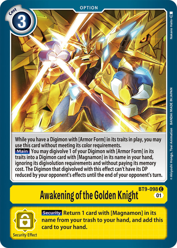 Awakening of the Golden Knight - BT9-098 - Common available at 401 Games Canada