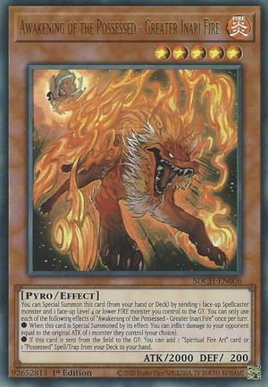 Awakening of the Possessed - Greater Inari Fire - SDCH-EN006 - Ultra Rare - 1st Edition available at 401 Games Canada