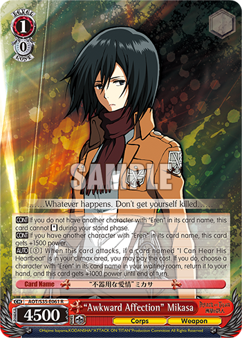 "Awkward Affection" Mikasa - AOT/S35-E061 - Rare available at 401 Games Canada