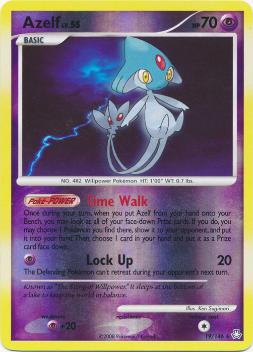 Azelf - 19/146 - Rare - Reverse Holo available at 401 Games Canada