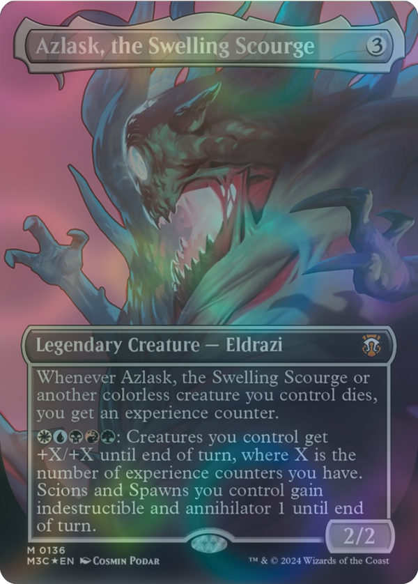 Azlask, the Swelling Scourge - Borderless (Ripple Foil) (M3C)
