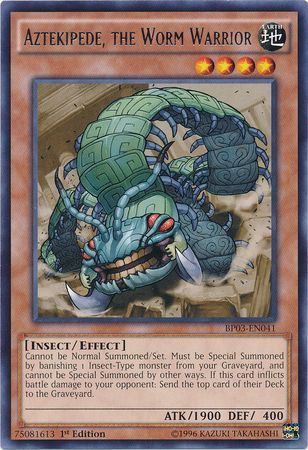 Aztekipede, the Worm Warrior (Shatterfoil) - BP03-EN041 - Shatterfoil Rare - 1st Edition available at 401 Games Canada