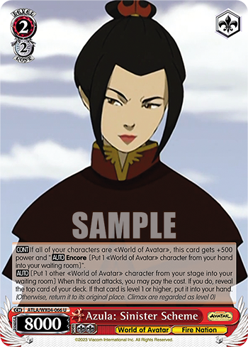 Azula: Sinister Scheme - ATLA/WX04-E066 - Uncommon available at 401 Games Canada