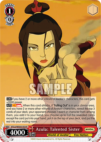 Azula: Talented Sister - ATLA/WX04-E054 - Rare available at 401 Games Canada