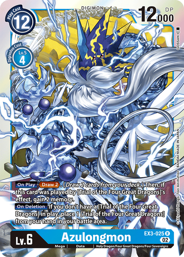 Azulongmon - EX3-025 - Rare available at 401 Games Canada