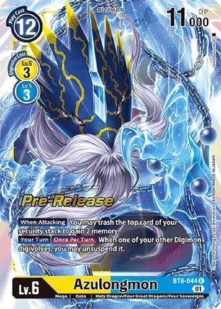 Azulongmon (Prerelease Promo) - BT8-044 - Rare available at 401 Games Canada