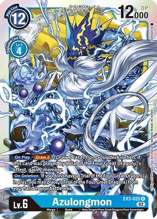 Azulongmon (Revision Pack) - EX3-025 - Rare available at 401 Games Canada