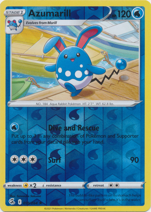Azumarill - 059/264 - Rare - Reverse Holo available at 401 Games Canada