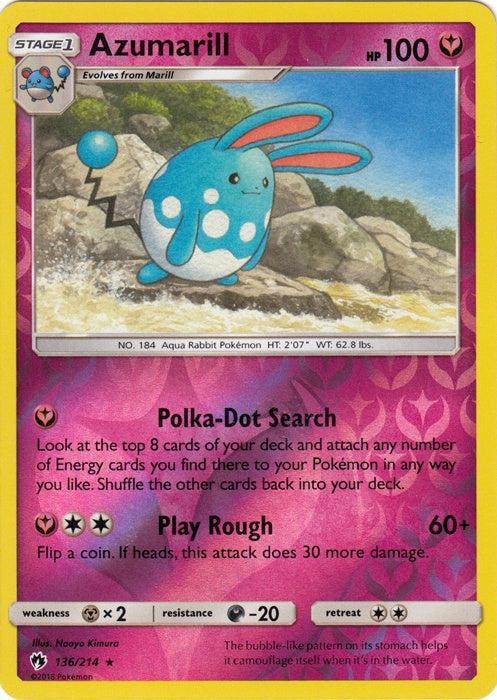 Azumarill - 136/214 - Rare - Reverse Holo available at 401 Games Canada