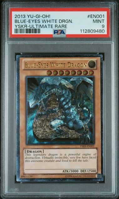 BLUE-EYES WHITE DRGN. (EN001) - YUGIOH STARTER DECK KAIBA RELOADED - YSKR-ULTIMATE RARE - MINT 9