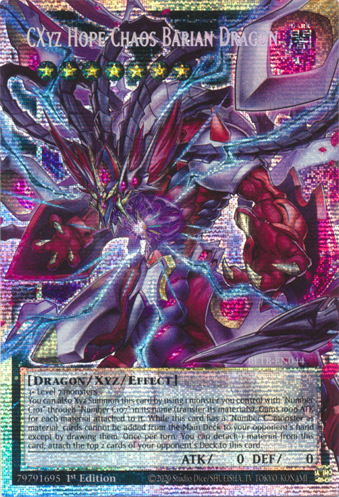 CXyz Hope Chaos Barian Dragon (Extended Art) - BETB-EN044 - Starlight Rare - 1st Edition