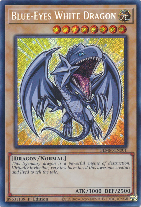 Blue-Eyes White Dragon - BLMM-EN001 - Secret Rare - 1st Edition