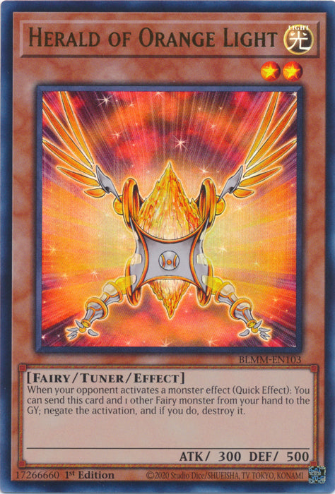 Herald of Orange Light - BLMM-EN103 - Ultra Rare - 1st Edition