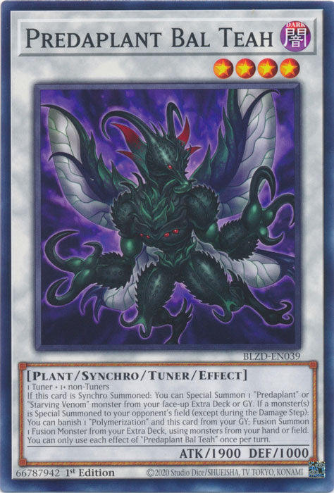 Predaplant Bal Teah - BLZD-EN039 - Common - 1st Edition