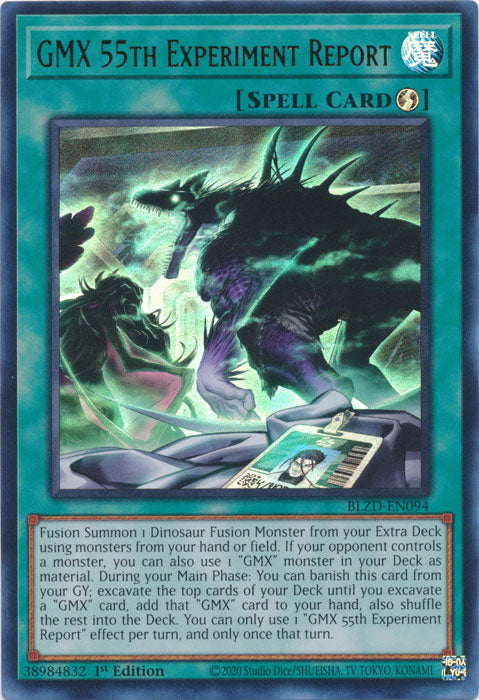 GMX 55th Experiment Report - BLZD-EN094 - Ultra Rare - 1st Edition