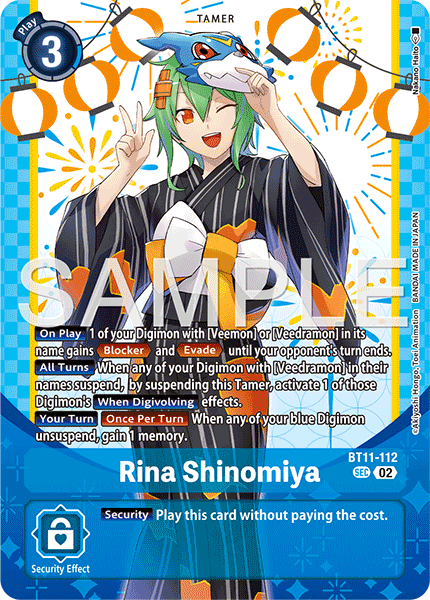 Rina Shinomiya (Premium Heroines Set Ver.2) - BT11-112 - Secret Rare