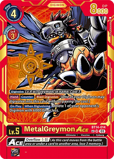 MetalGreymon Ace (Special Rare) - BT14-014 - Special Rare