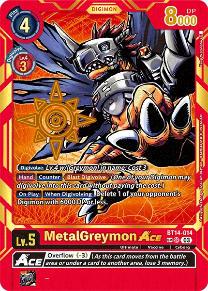 MetalGreymon Ace (Special Rare) - BT14-014 - Special Rare