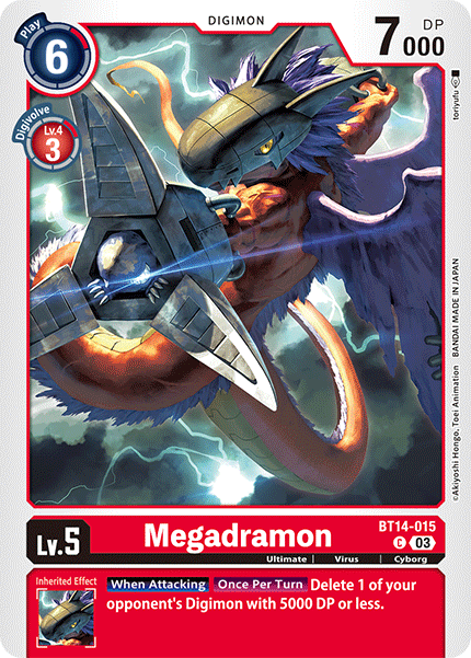 Megadramon - BT14-015 - Common (Pre-Order) available at 401 Games Canada