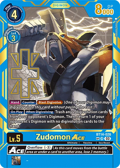 Zudomon Ace (Special Rare) - BT14-026 - Special Rare