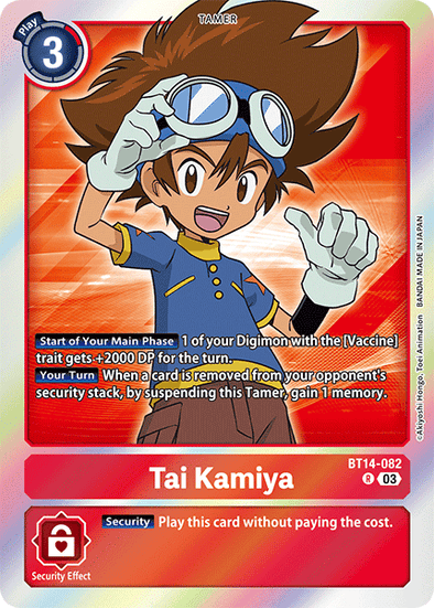 Tai Kamiya - BT14-082 - Rare (Pre-Order) available at 401 Games Canada