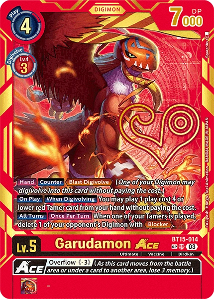 Garudamon Ace (Special Rare) - BT15-014 - Special Rare