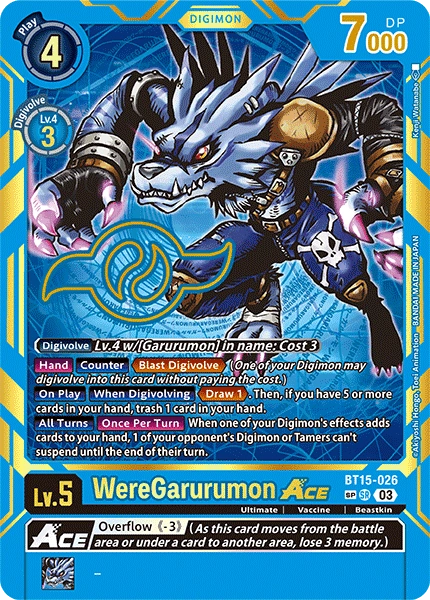 WereGarurumon Ace (Special Rare) - BT15-026 - Special Rare