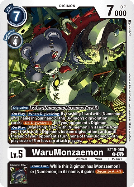 WaruMonzaemon - BT15-065 - Uncommon