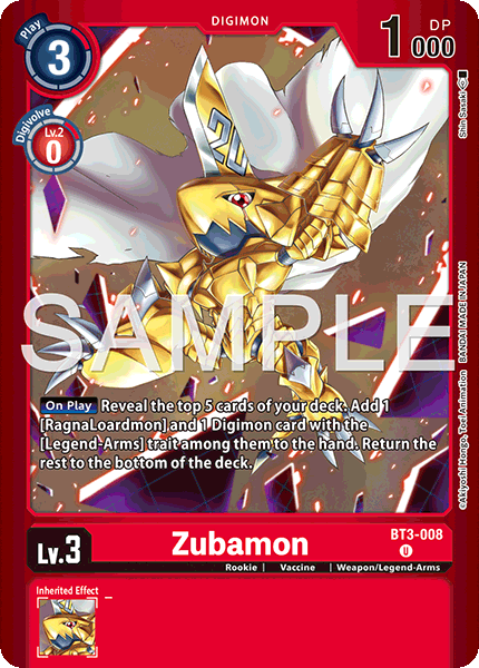 Zubamon (LM Reprint) - BT3-008 - Uncommon