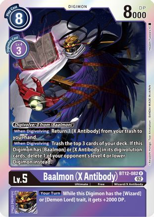 Baalmon (X Antibody) - BT12-082 - Rare available at 401 Games Canada