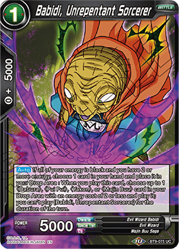 Babidi, Unrepentant Sorcerer - BT9-075 - Uncommon (FOIL) available at 401 Games Canada